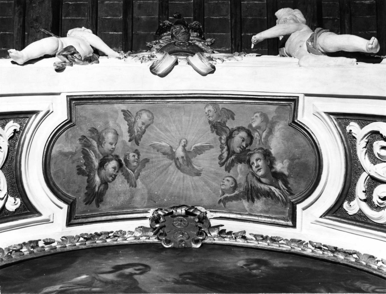 colomba dello Spirito Santo e cherubini (dipinto) - ambito toscano (seconda metà sec. XVIII)