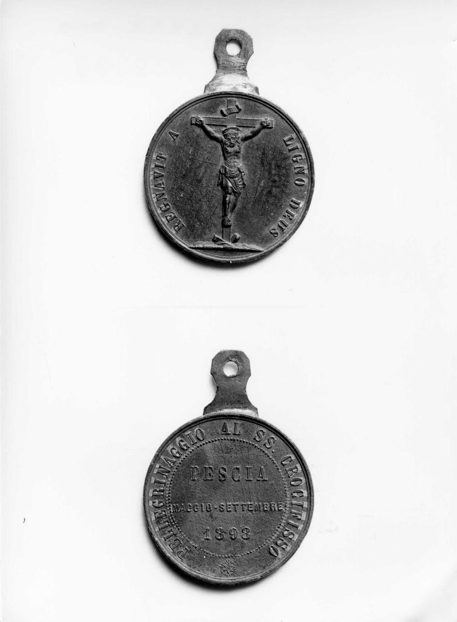 Cristo crocifisso (medaglia di pellegrinaggio) - bottega toscana (sec. XIX)