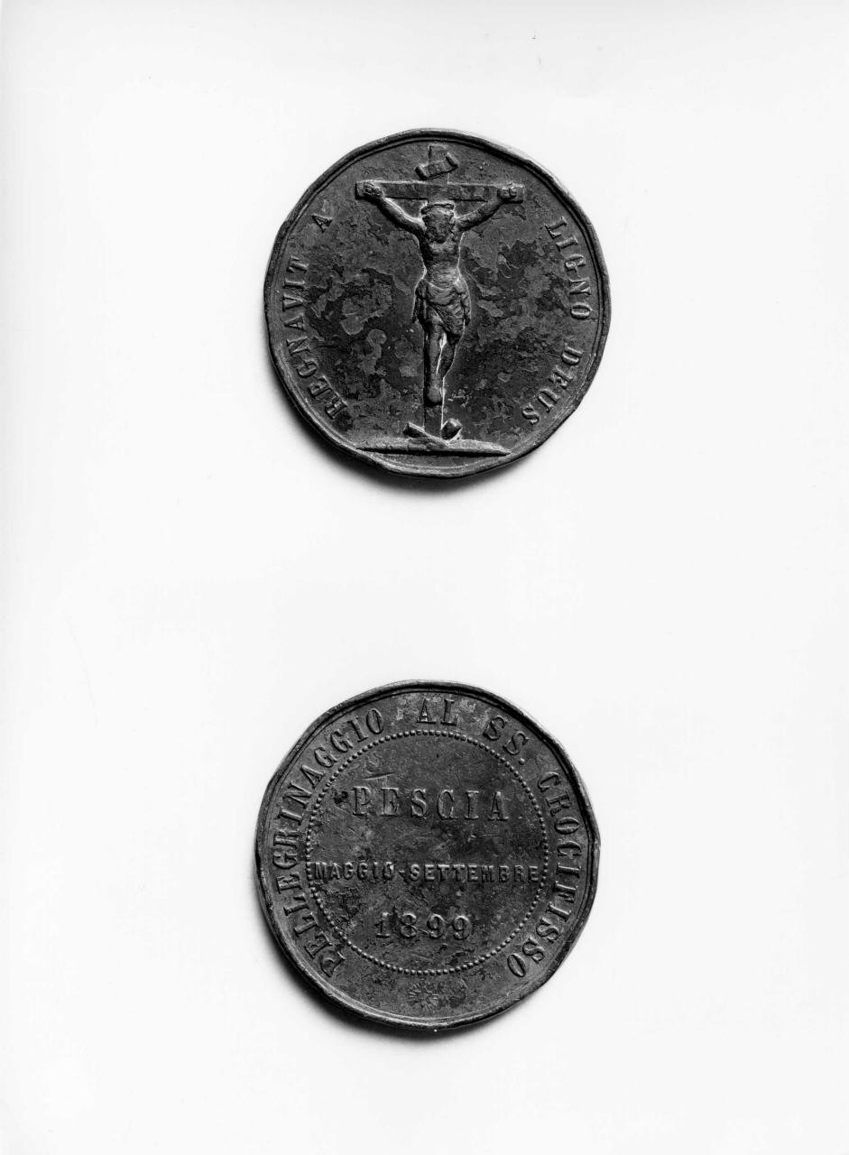 Cristo crocifisso (medaglia di pellegrinaggio) - bottega toscana (sec. XIX)