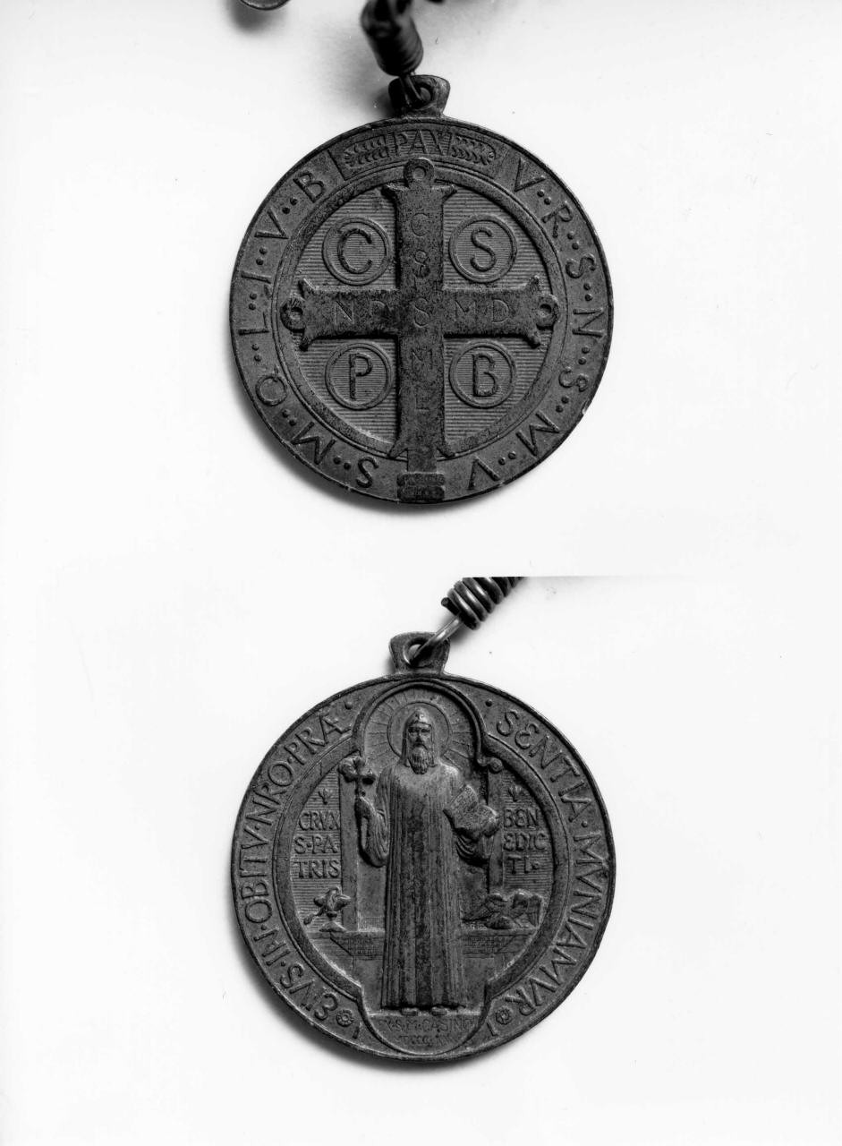 Santo monaco (medaglia devozionale) - bottega italiana (sec. XIX)