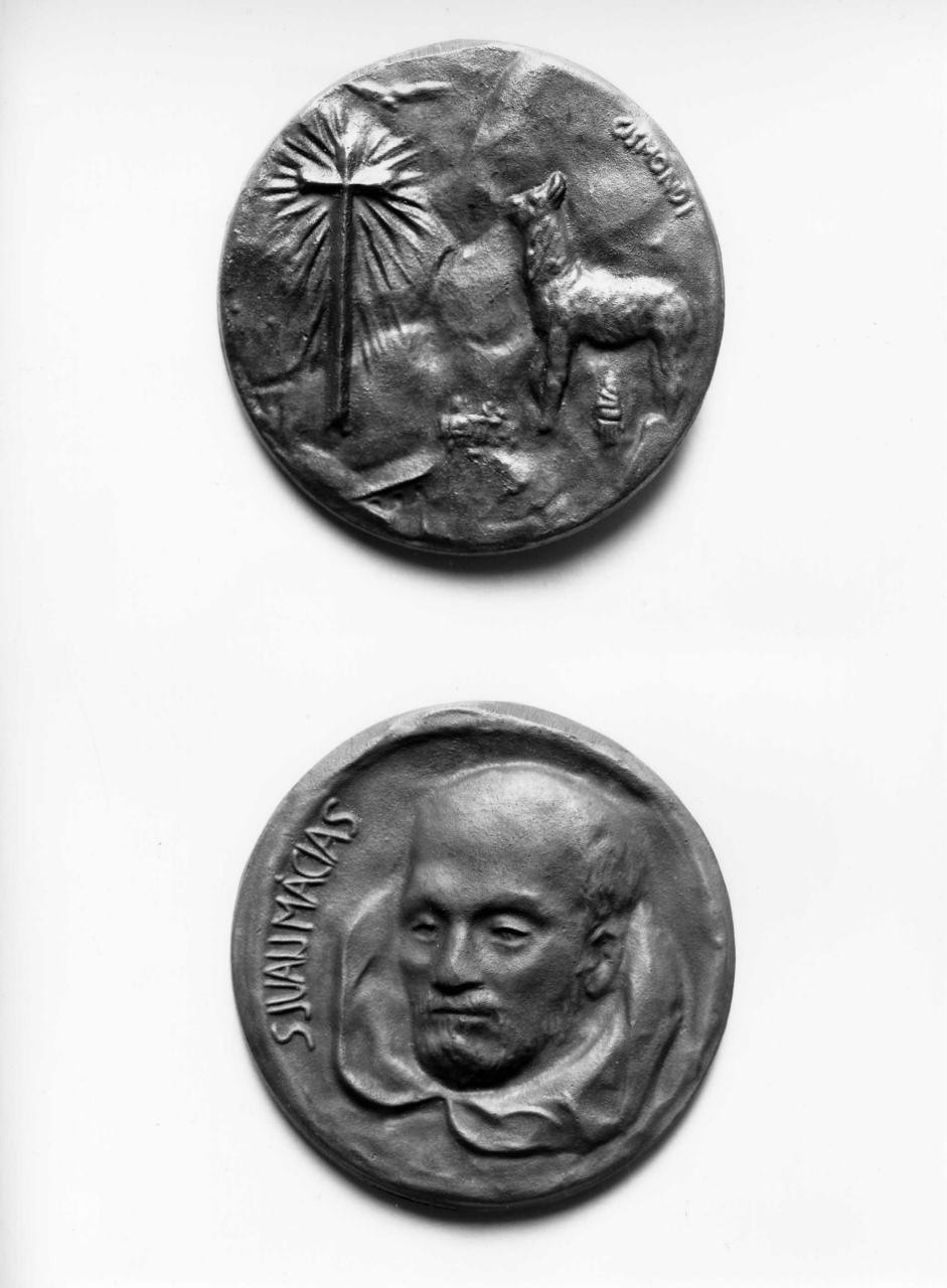 San Juan Macias, paesaggio andino con croce (medaglia) di Gismondi Tommaso (terzo quarto sec. XX)