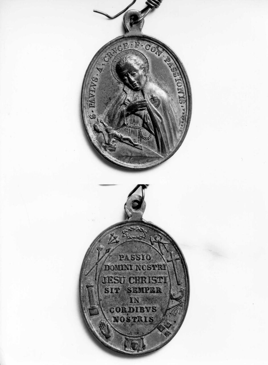 San Paolo della Croce (medaglia devozionale) - produzione italiana (ultimo quarto sec. XIX)
