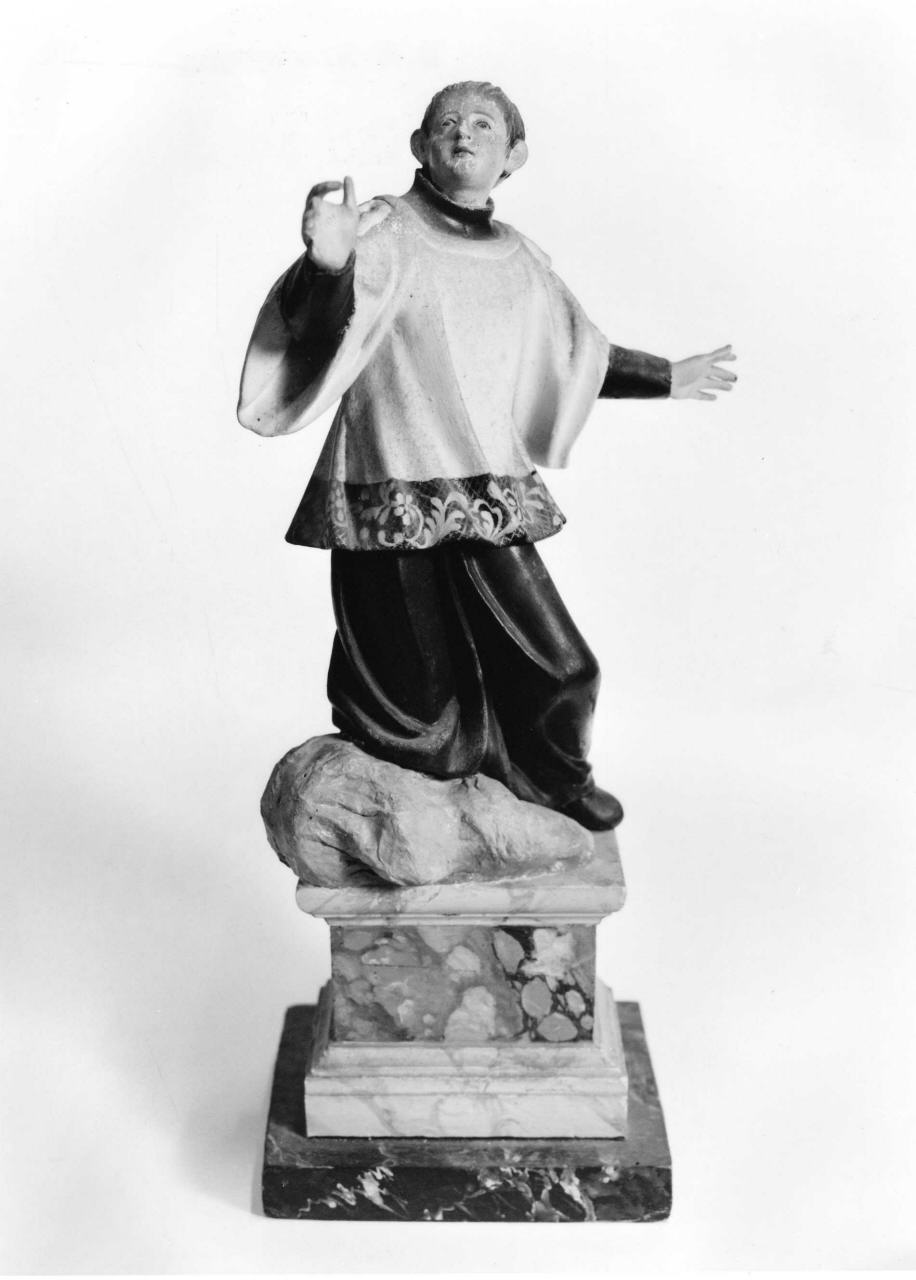 San Luigi Gonzaga (statuetta devozionale) - bottega italiana (prima metà sec. XVIII)