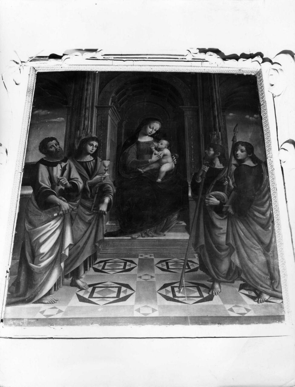 Madonna in trono con Bambino e Santi (dipinto) - ambito pistoiese (sec. XVI)