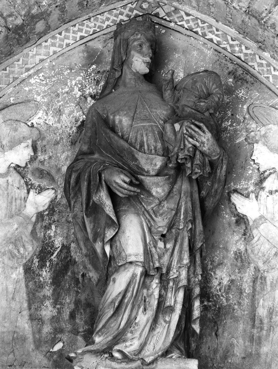 Madonna con Bambino (statua) di Aglietti Primo (sec. XX)