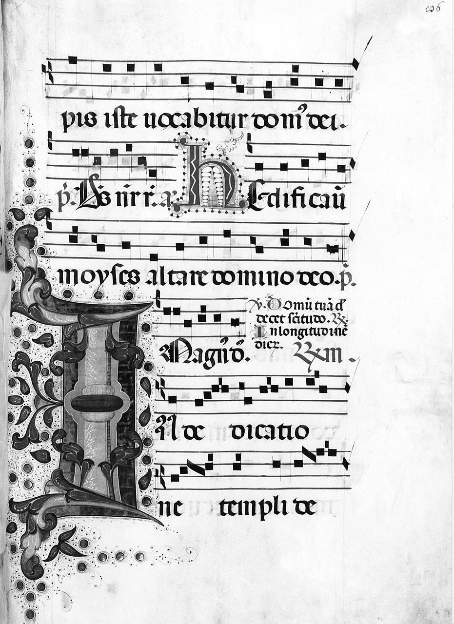 lettera I (miniatura) - ambito fiorentino (sec. XV)