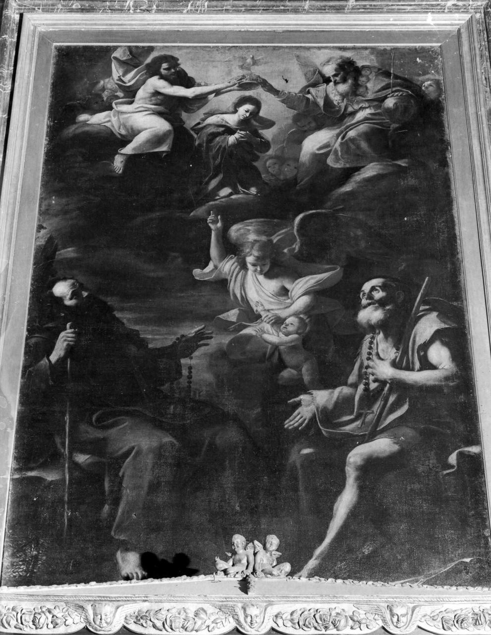 incoronazione di Maria Vergine, San Baronto, San Desiderio (dipinto) di Preti Mattia detto Cavalier Calabrese (sec. XVII)