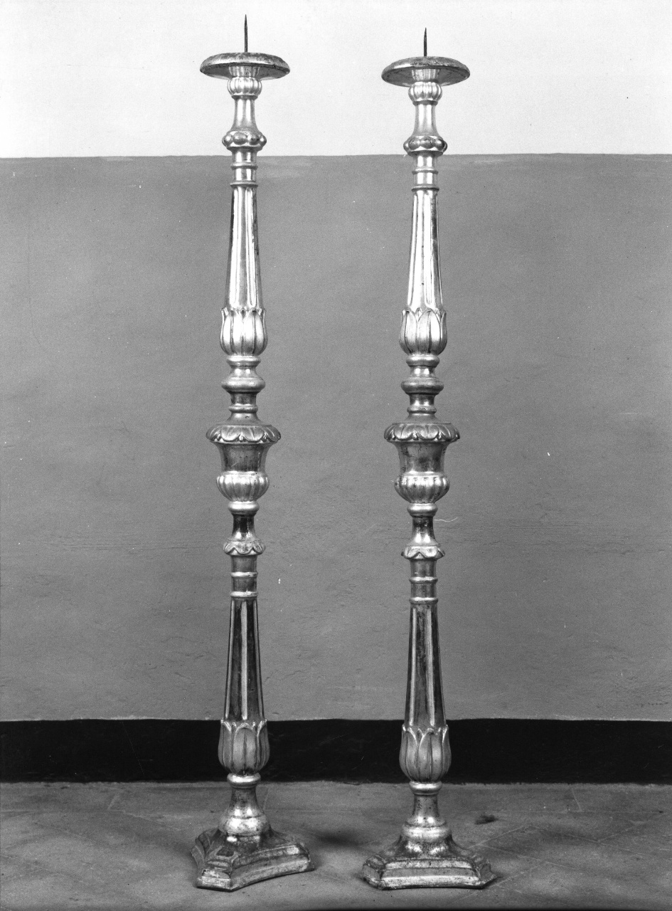 candelabro, serie - bottega toscana (seconda metà sec. XVIII)