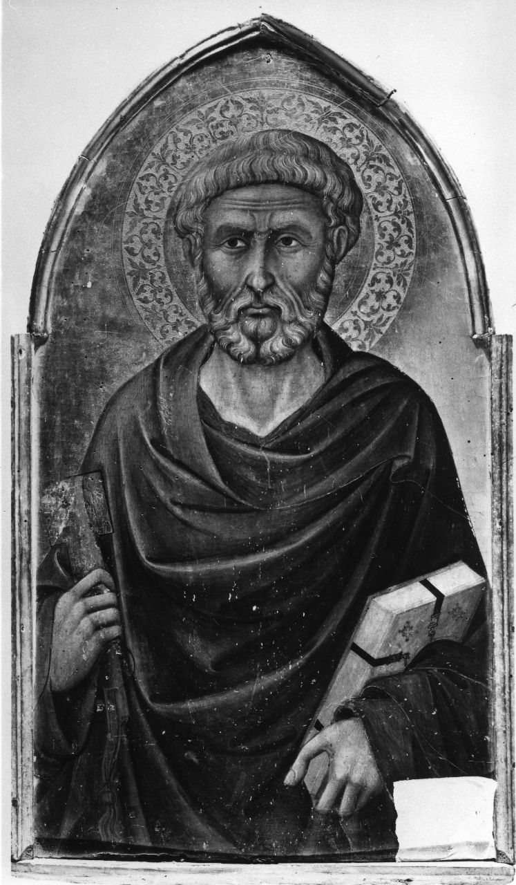San Pietro (dipinto, frammento) di Ugolino di Nerio (attribuito) (sec. XIV)