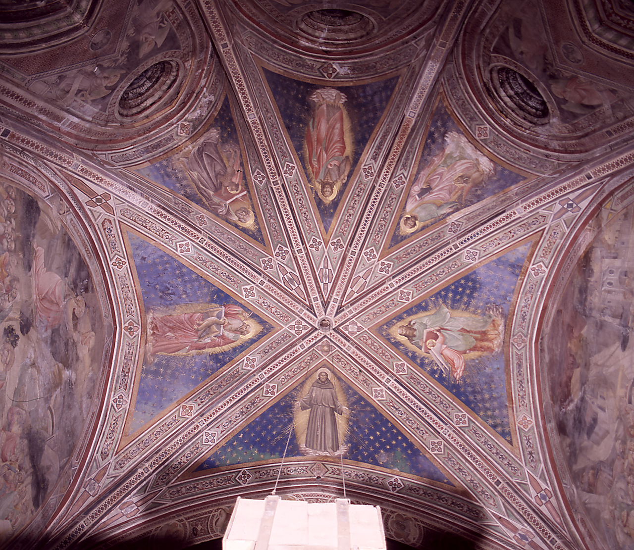 evangelisti, San Francesco d'Assisi, San Giovanni battista (dipinto) di Gaddi Agnolo (e aiuti) (sec. XIV)