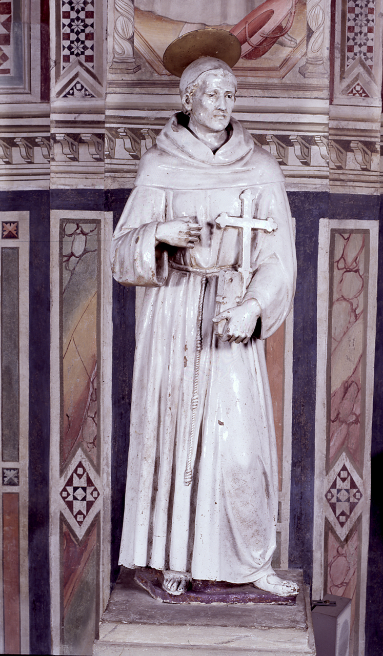 San Francesco d'Assisi (statua) di Della Robbia Andrea (bottega) (fine sec. XV)