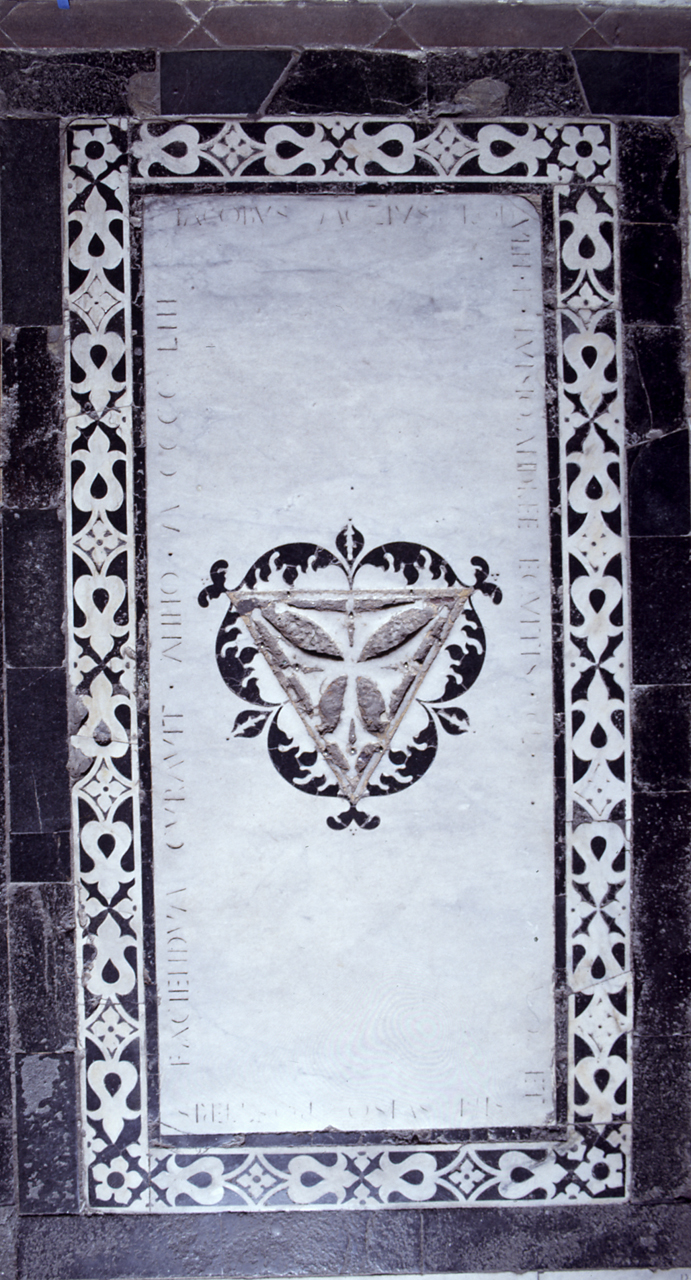 stemma gentilizio della famiglia Mozzi (lastra tombale) - bottega fiorentina (sec. XV)