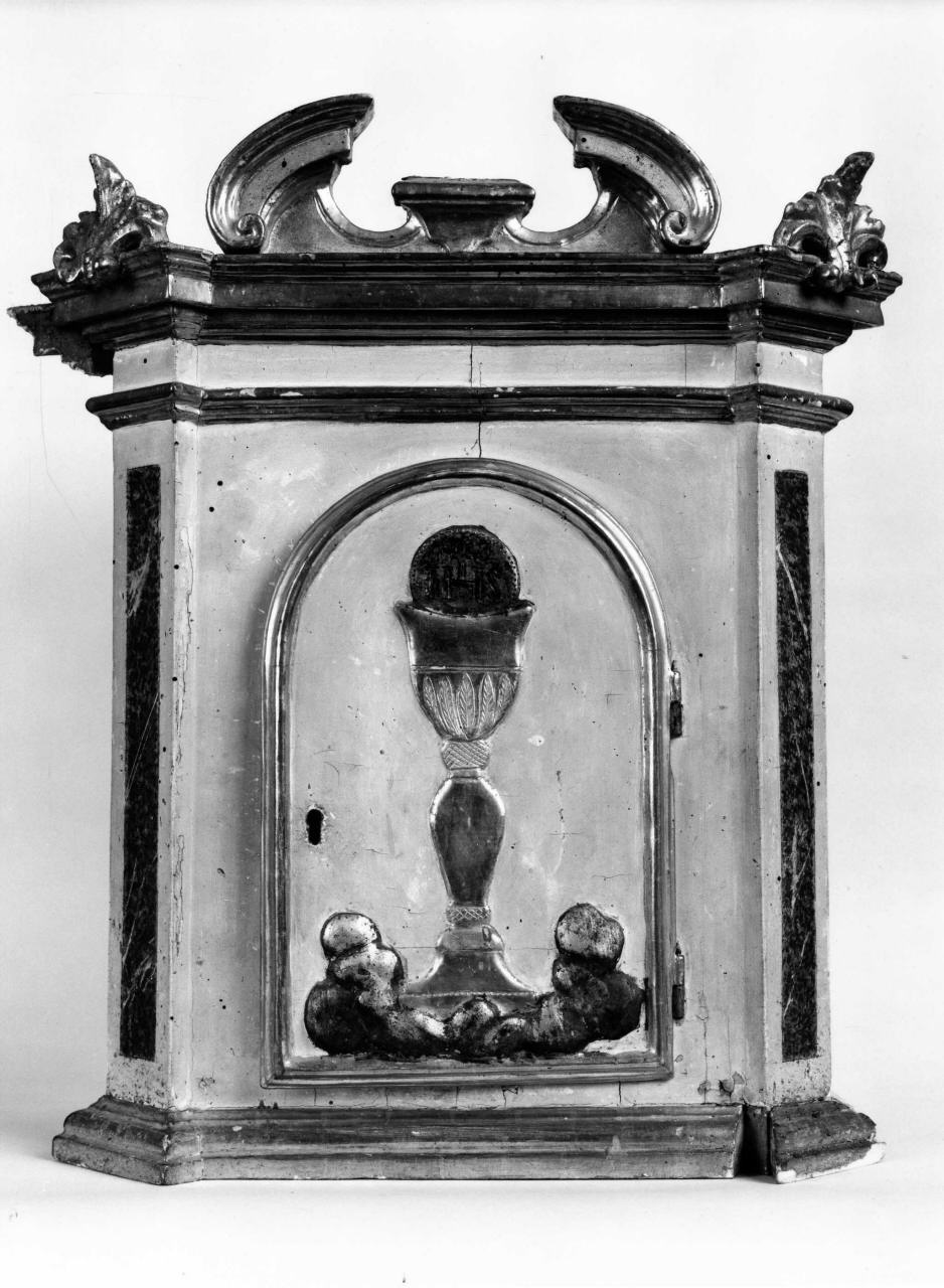 tabernacolo - a frontale architettonico - bottega toscana (seconda metà sec. XIX)