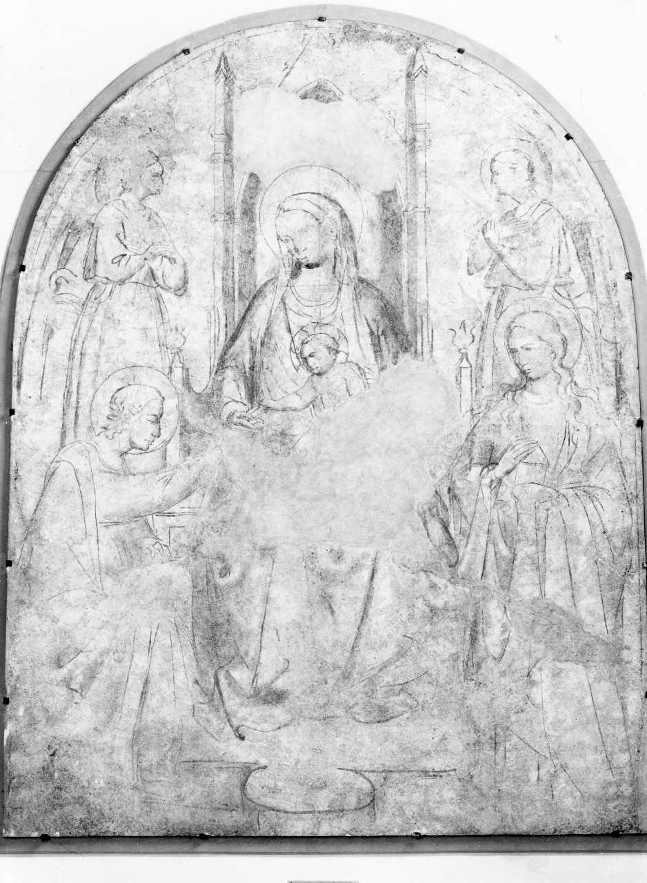 matrimonio mistico di Santa Caterina d'Alessandria (sinopia) - ambito fiorentino (inizio sec. XV)