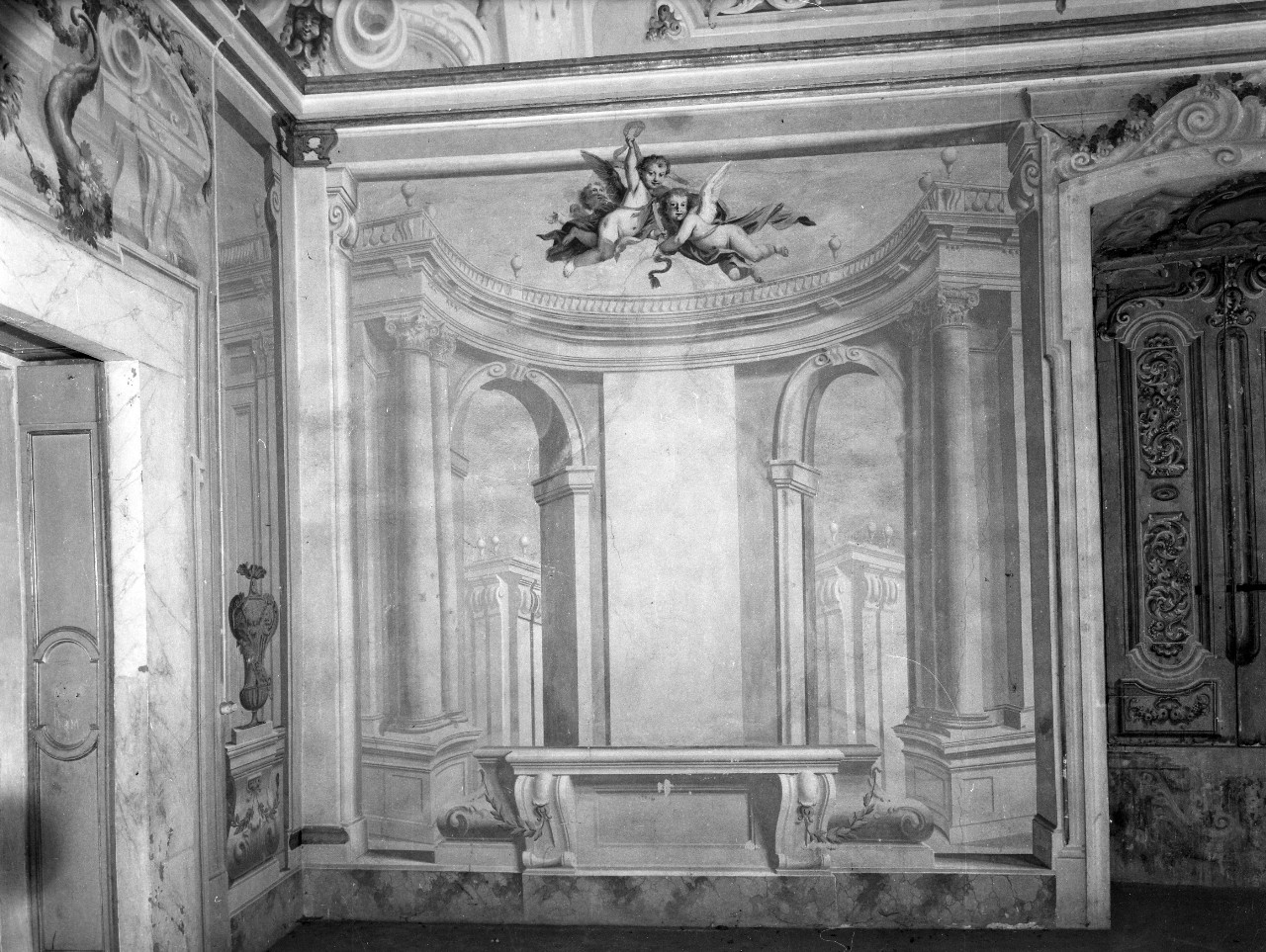 architettura illusionistica (dipinto) - ambito toscano (fine sec. XVIII)