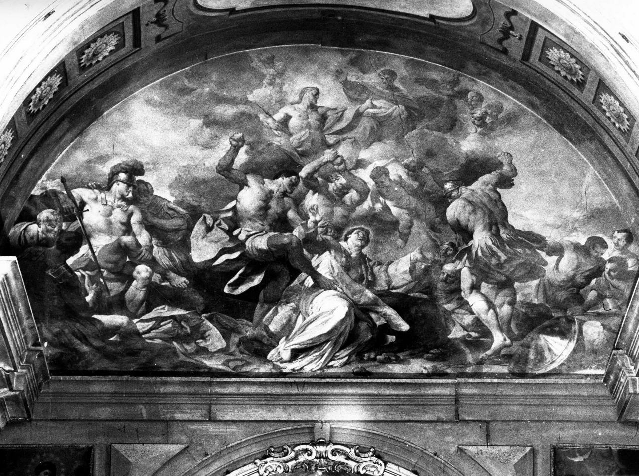 lapidazione di Santo Stefano (dipinto) di Ferretti Giovanni Domenico (attribuito) (sec. XVIII)