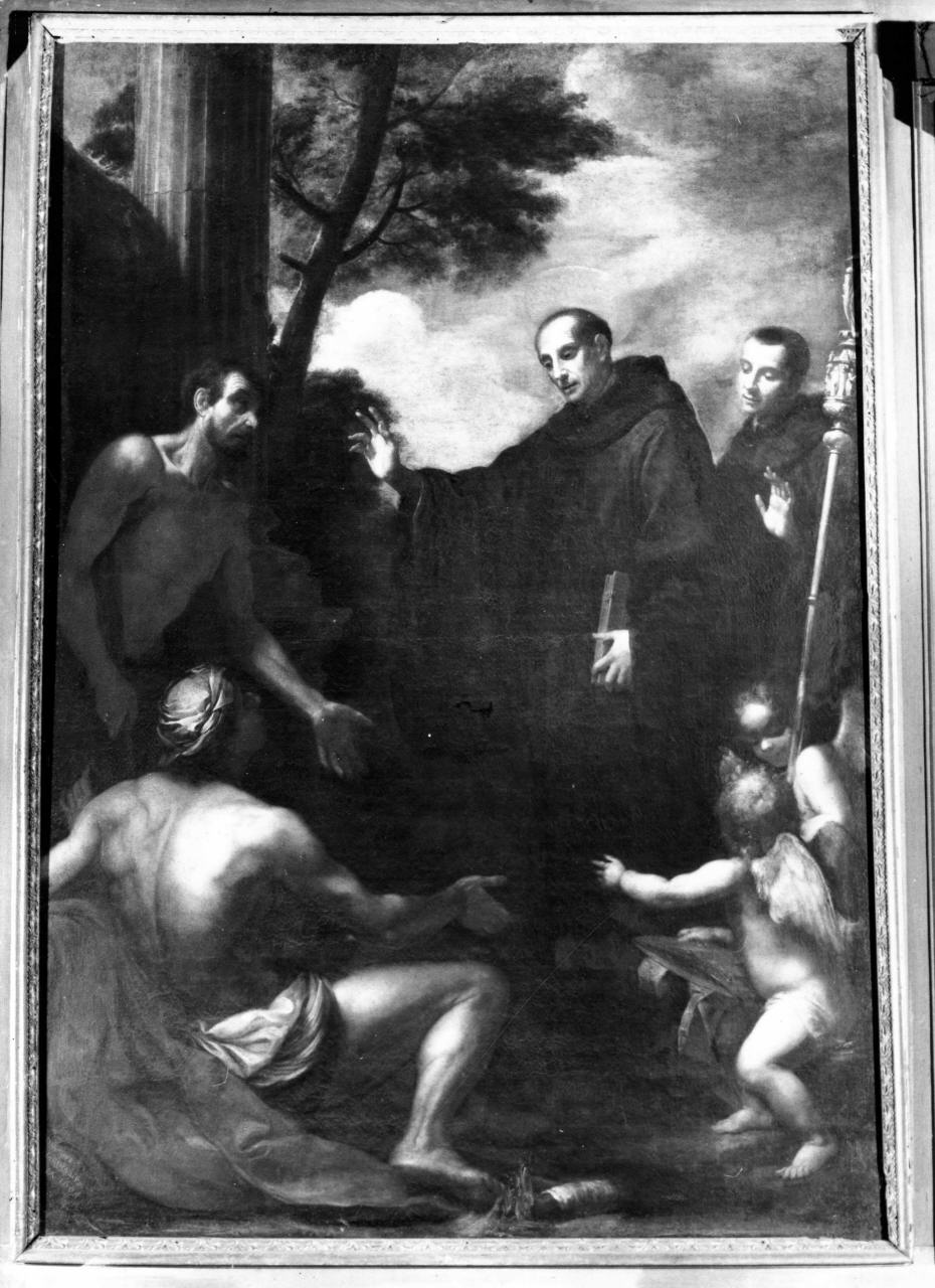 San Mauro guarisce gli storpi (dipinto) di Marinari Onorio (attribuito) (sec. XVII)