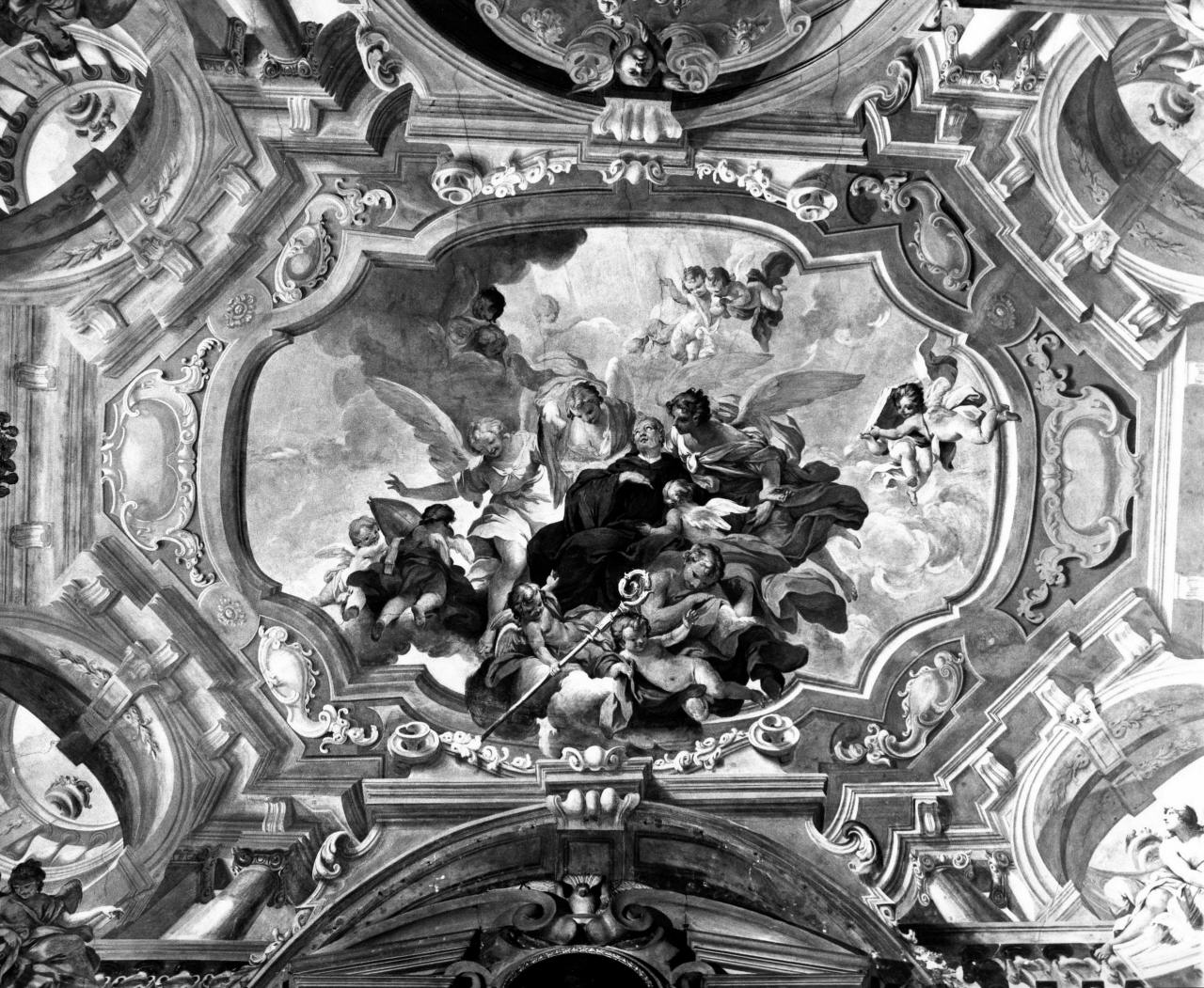 San Mauro (soffitto dipinto) di Meucci Vincenzo (attribuito), Anderlini Pietro (attribuito) (prima metà sec. XVIII)