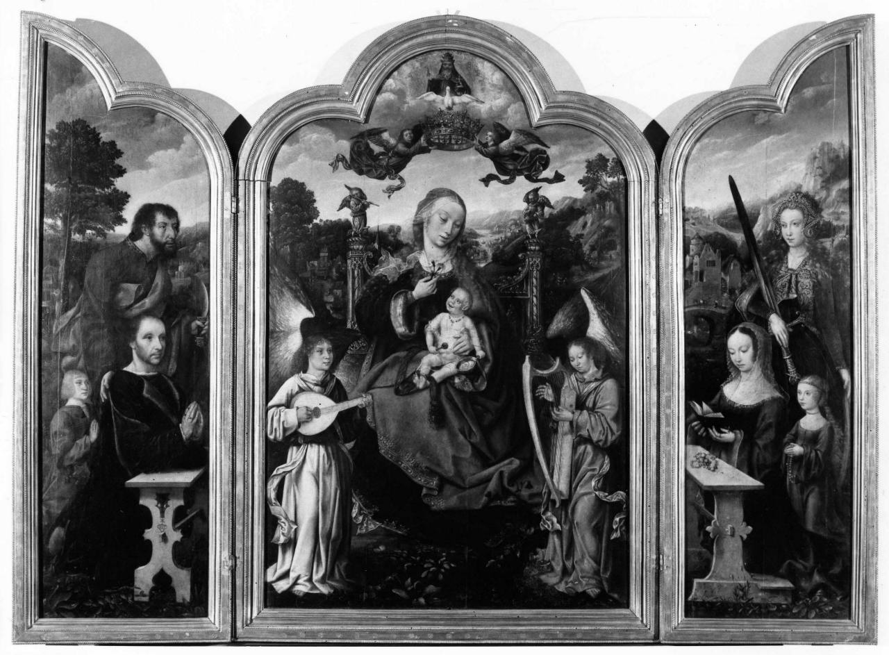 trittico portatile, insieme di Maestro di Francoforte (prima metà sec. XVI)
