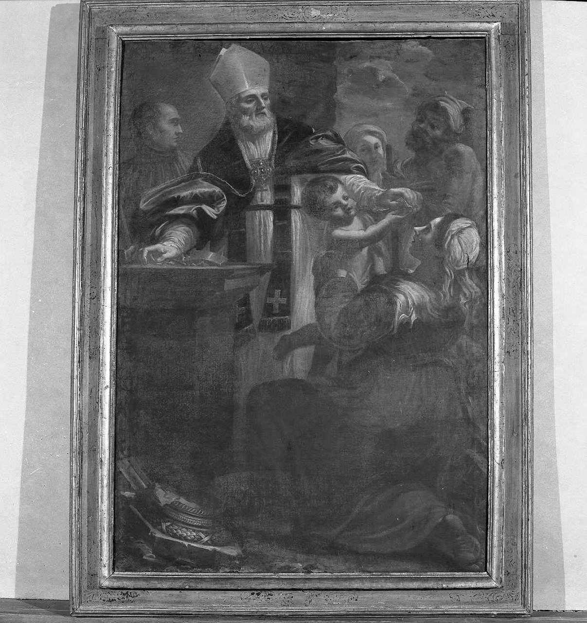 San Tommaso da Villanova distibuisce l'elemosina ai poveri (dipinto) - ambito fiorentino (fine/inizio secc. XVII/ XVIII)