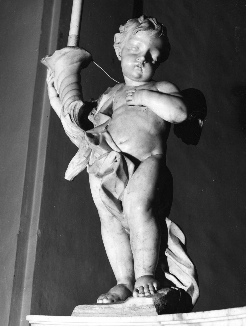 angelo reggicandelabro (scultura) - bottega toscana (sec. XVII)