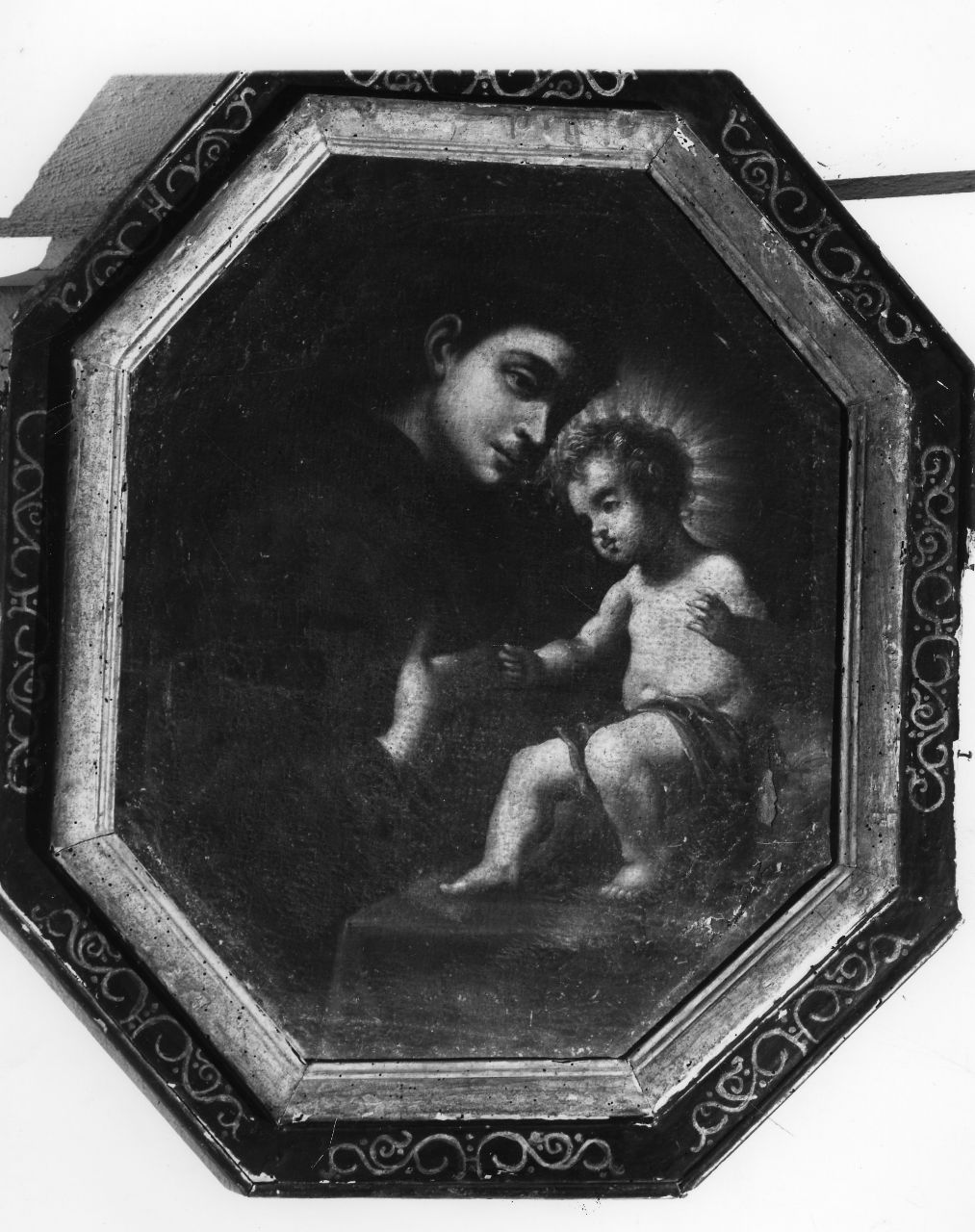 Sant'Antonio da Padova con il bambino (dipinto) - ambito fiorentino (seconda metà, inizio sec. XVII, sec. XVIII)