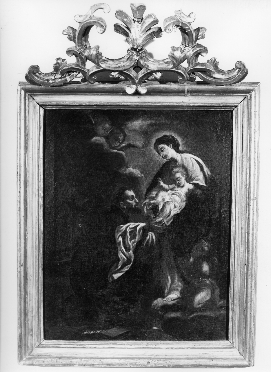 Madonna con Bambino appare a San Gaetano de Thiene (dipinto) - ambito toscano (sec. XVIII)