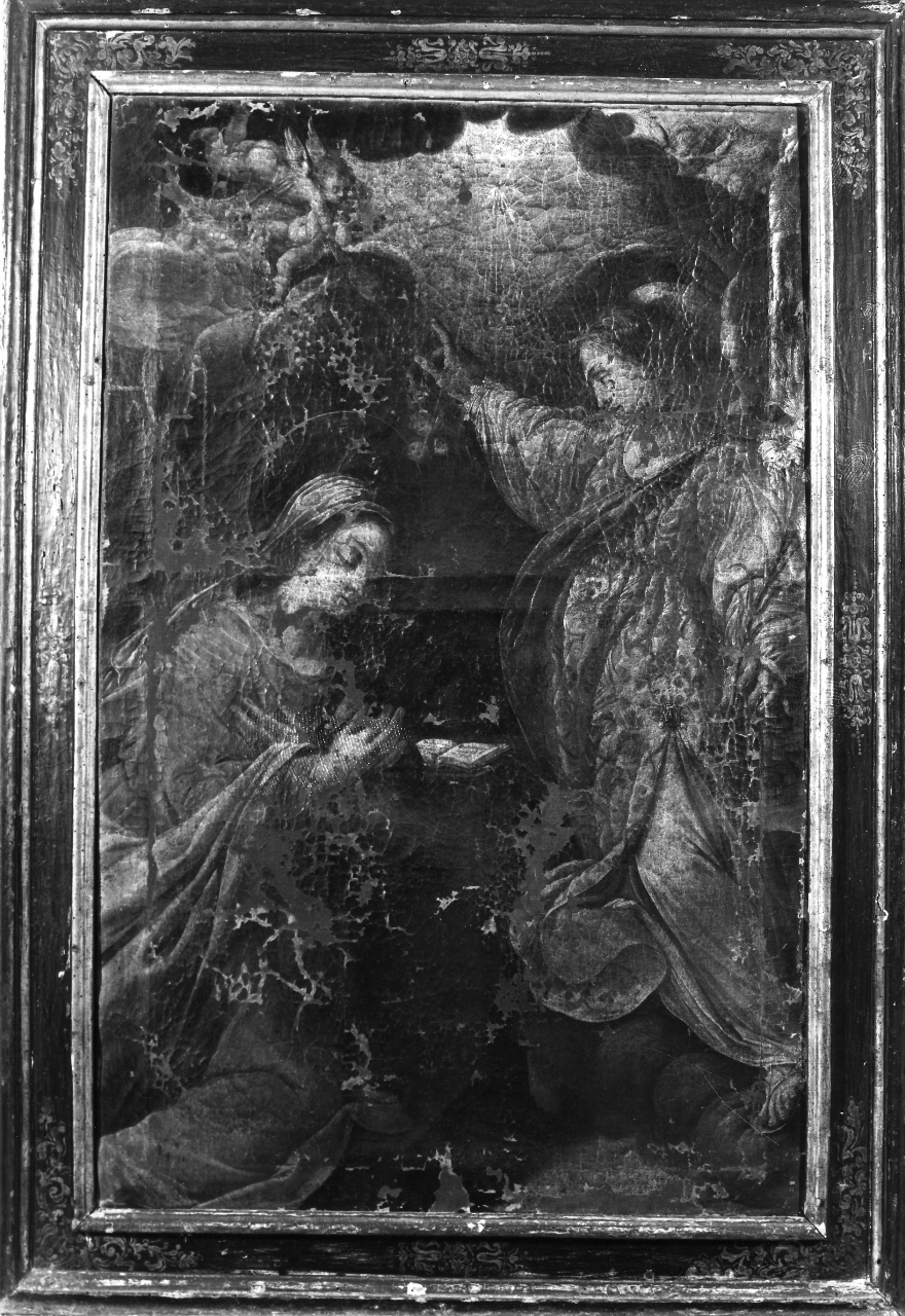 Annunciazione (dipinto) di Rosselli Matteo (cerchia) (prima metà sec. XVII)