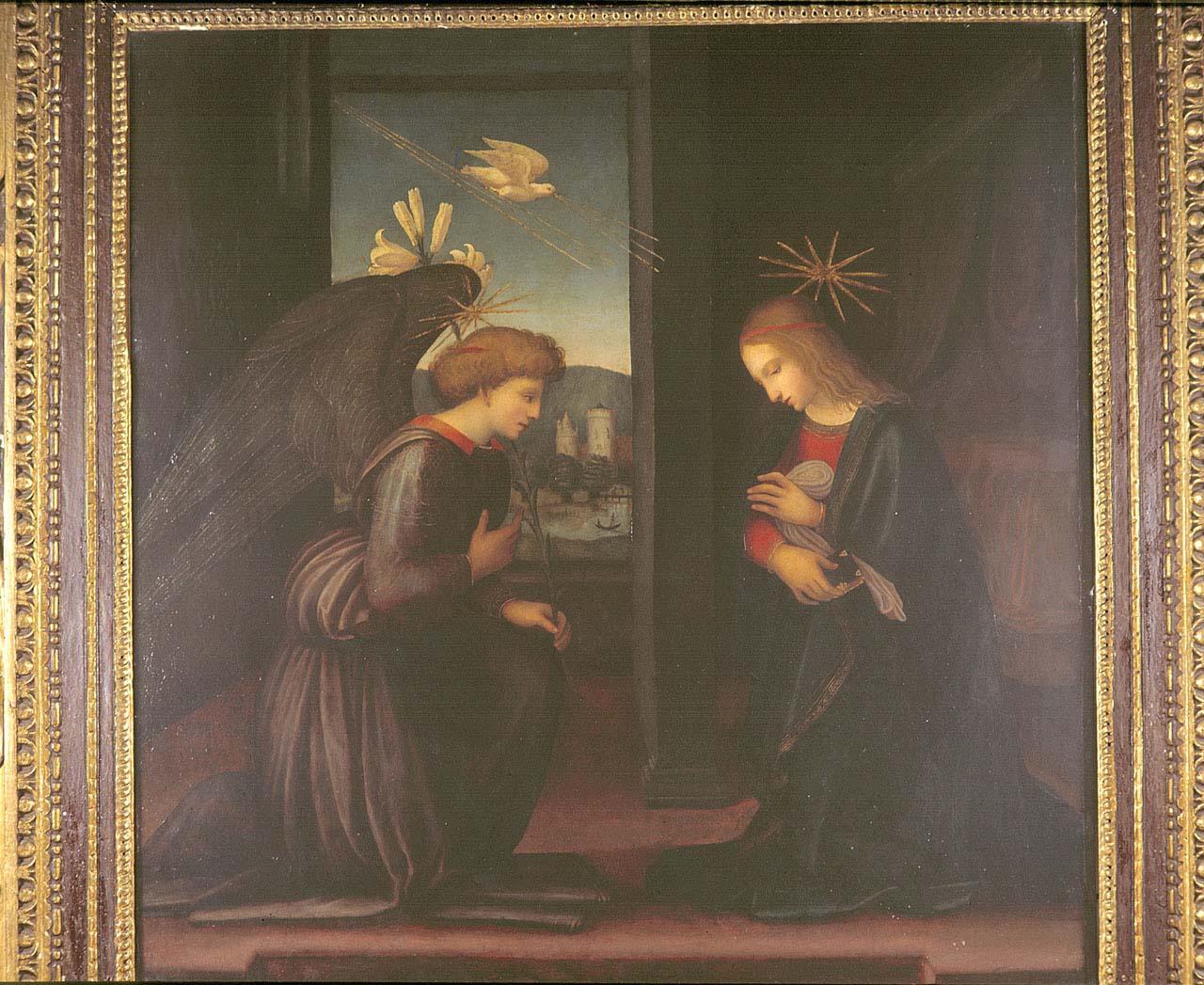 Annunciazione (dipinto) di Signoroccio Paolo detto Fra' Paolino (prima metà sec. XVI)