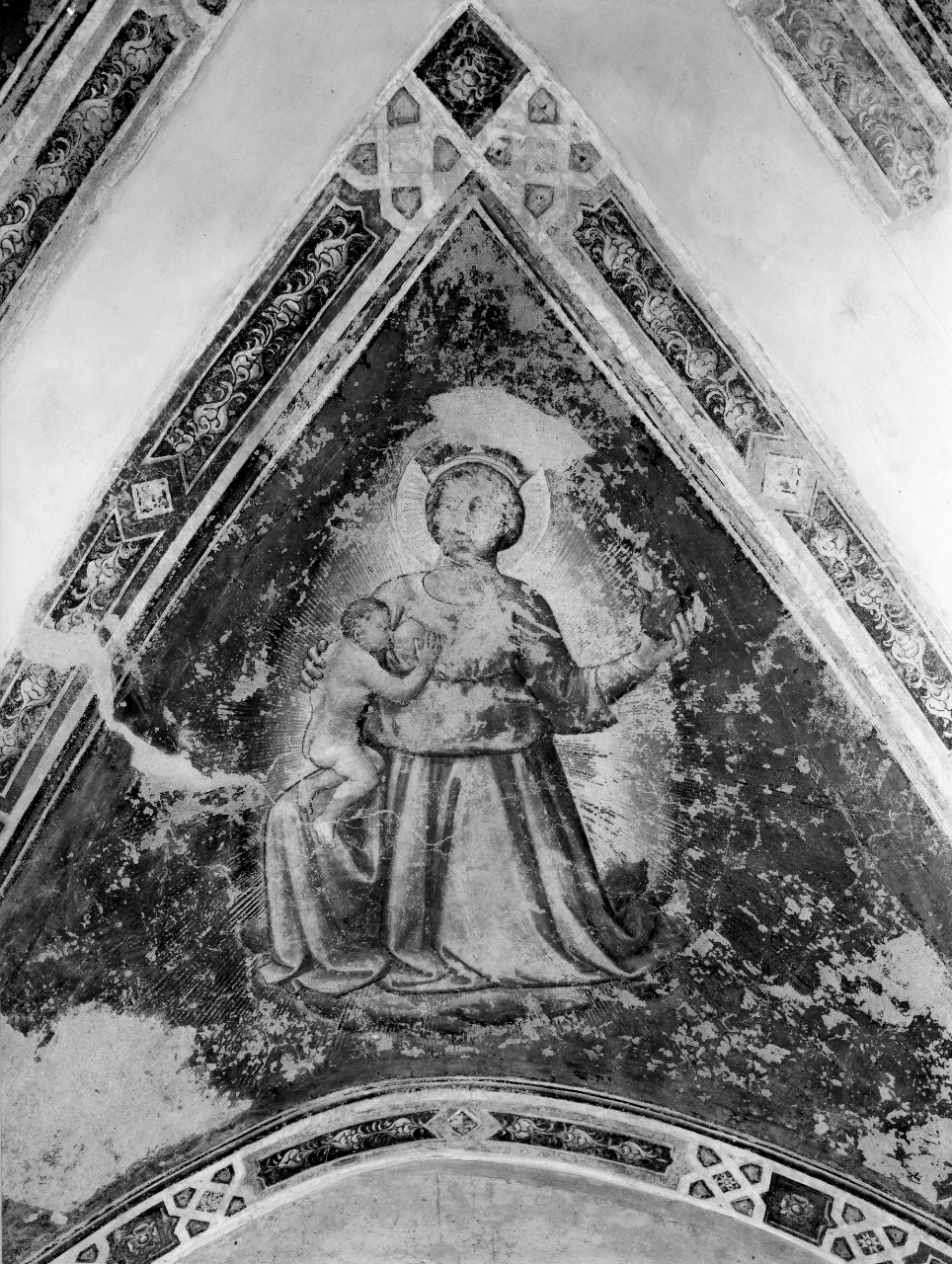 Carità (soffitto dipinto) di Mariotto di Nardo (attribuito) (inizio sec. XV)