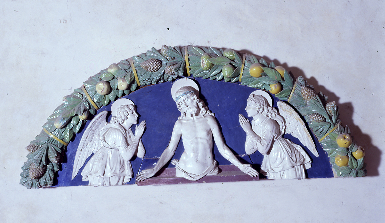 Cristo in pietà (rilievo) di Della Robbia Andrea (sec. XV)