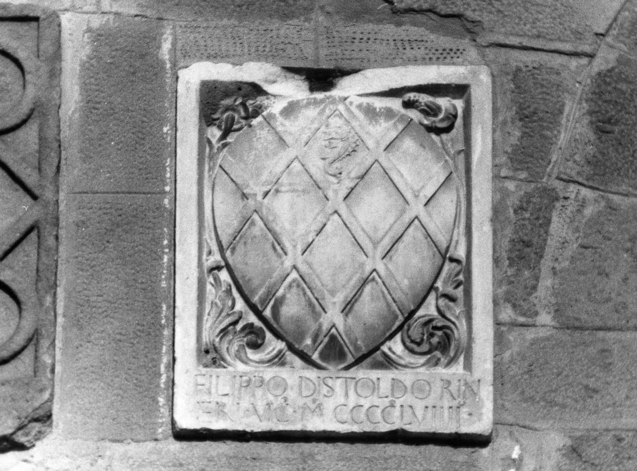 stemma gentilizio della famiglia Rinieri (rilievo) - manifattura toscana (sec. XV)