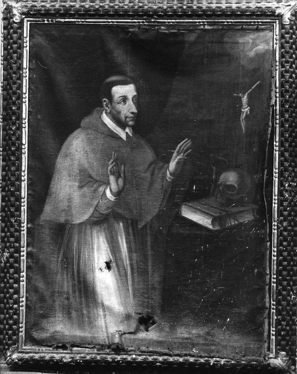 San Carlo Borromeo in meditazione (dipinto) - ambito toscano (sec. XVIII)