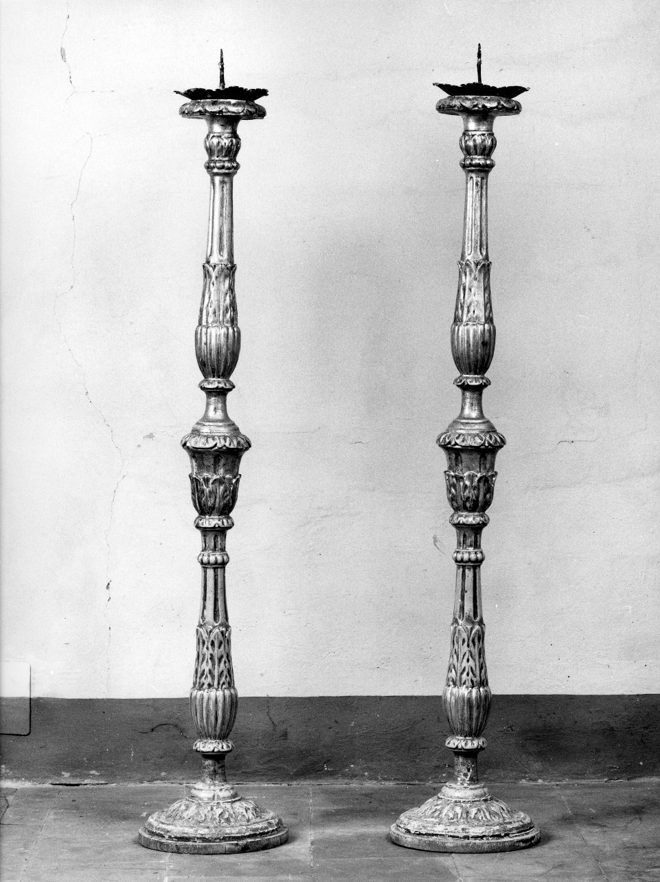 candelabro, serie - bottega toscana (metà sec. XVIII)