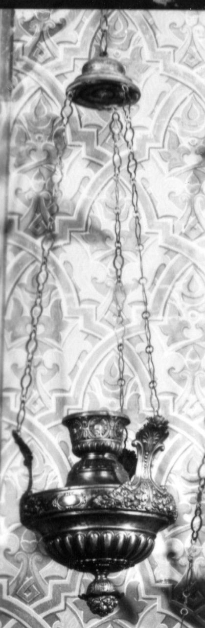 lampada pensile per sinagoga, serie - bottega toscana (sec. XIX, sec. XIX)