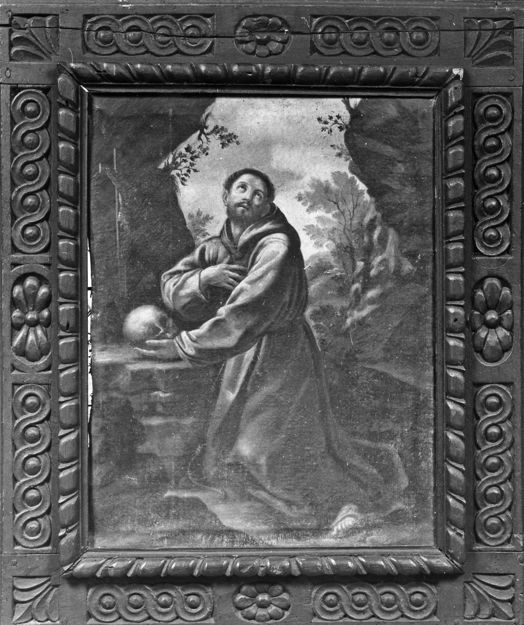 San Francesco in preghiera (dipinto) - ambito toscano (sec. XVII)