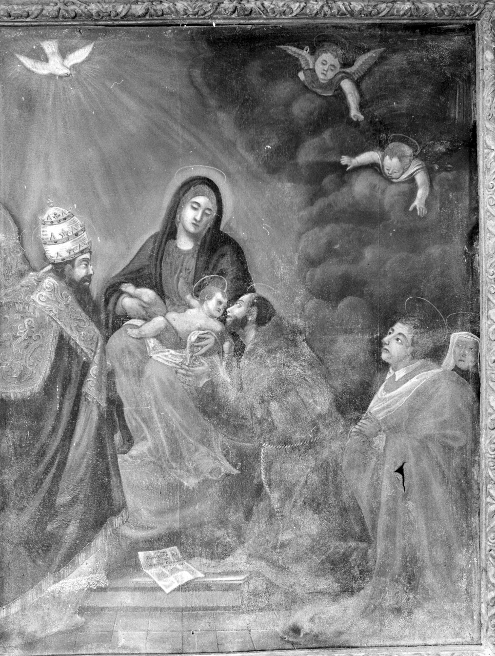 Madonna con Bambino e Santi (dipinto) di Attadini Pietro (attribuito) (sec. XIX)
