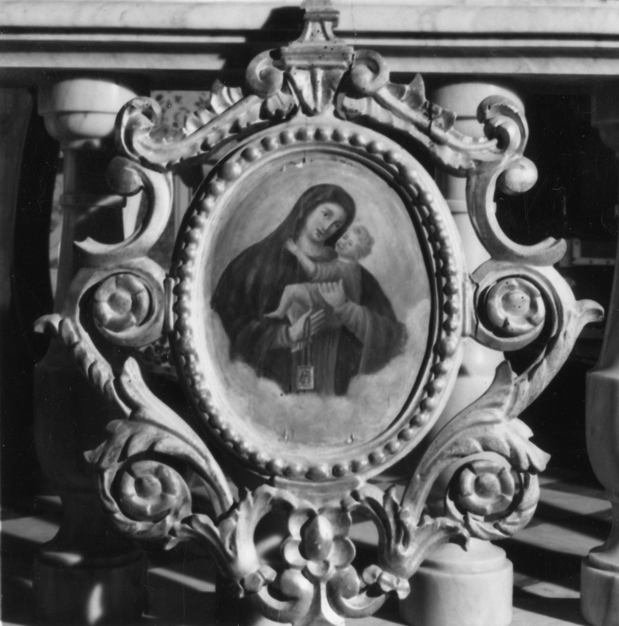 Madonna del Rosario e San Rocco (emblema di confraternita) - ambito toscano (fine/inizio secc. XVIII/ XIX)