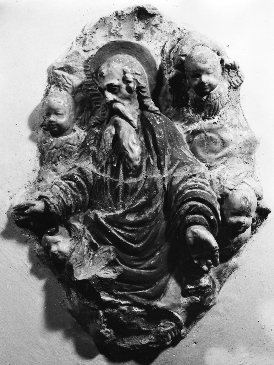 Dio Padre e cherubini (rilievo) - bottega toscana (sec. XVII)
