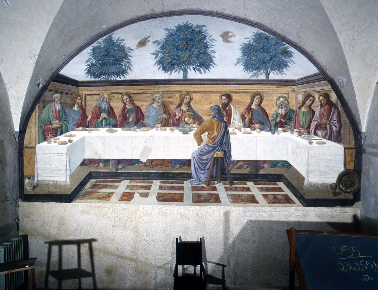 ultima cena (dipinto) di Rosselli Cosimo (attribuito) (sec. XV)