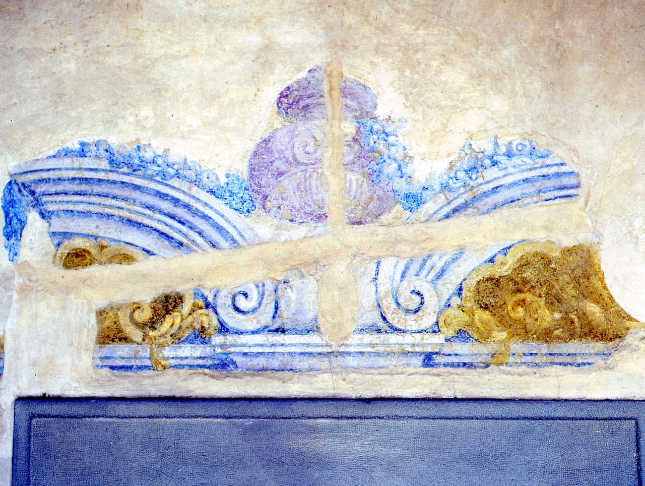 finta architettura (dipinto, frammento) - ambito fiorentino (sec. XVII)