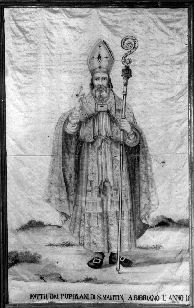 San Martino vescovo (stendardo processionale) - ambito fiorentino (sec. XIX)