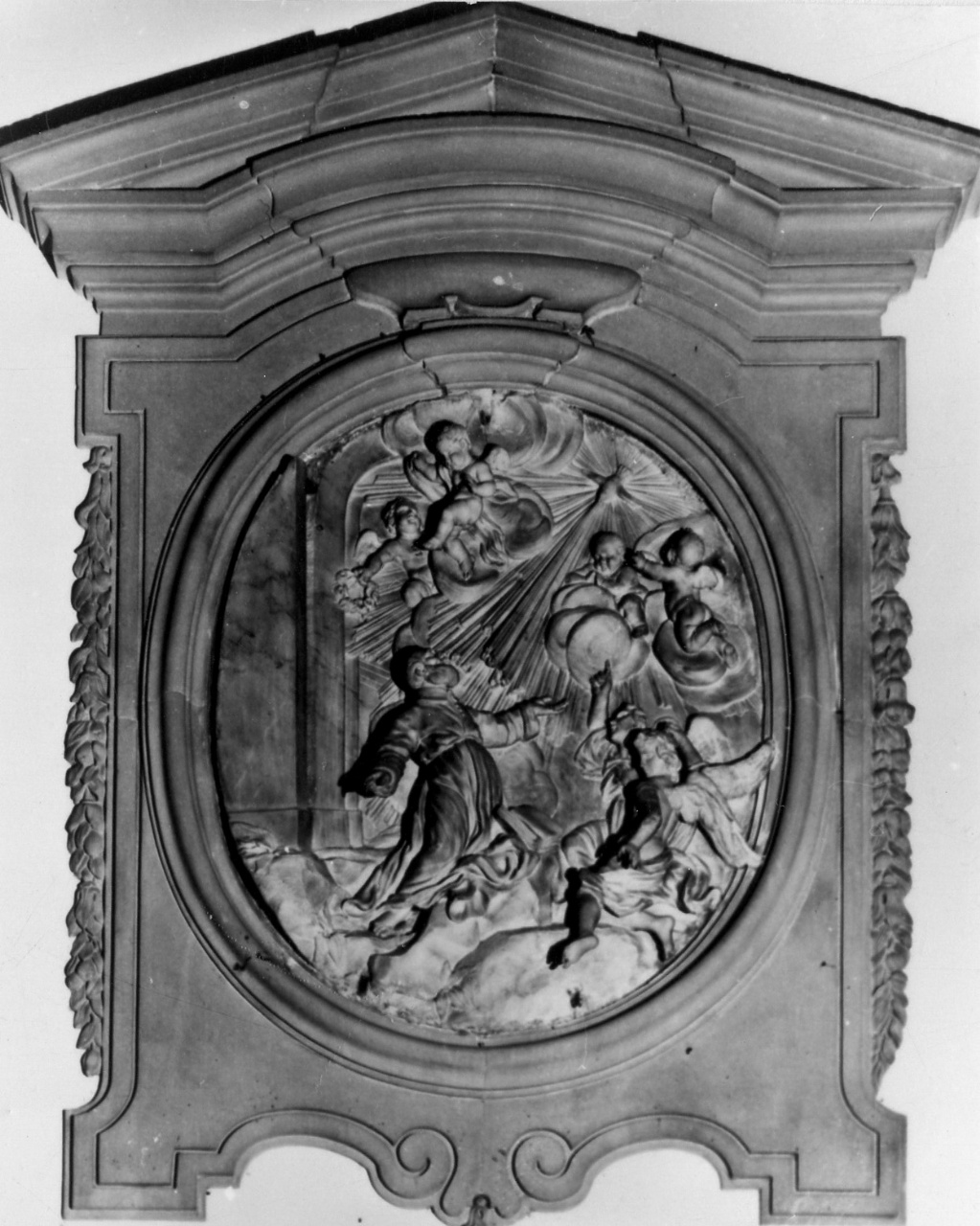 estasi di San Filippo Neri (rilievo) di Montauti Antonio (sec. XVIII)
