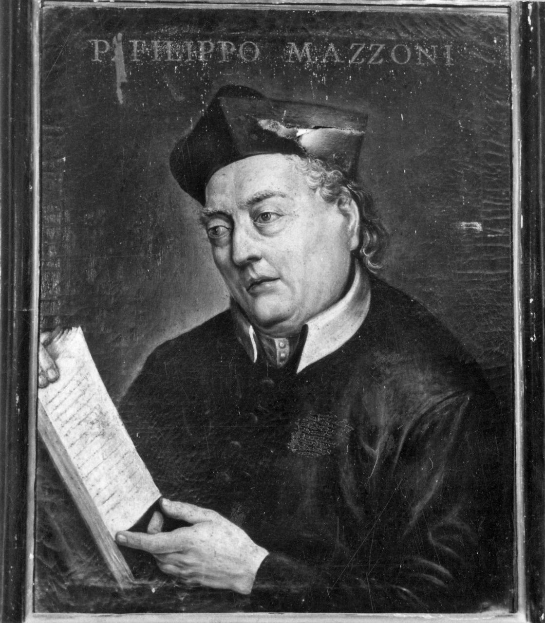 ritratto del padre filippino Filippo Mazzoni (dipinto) - ambito toscano (fine/inizio secc. XVIII/ XIX)