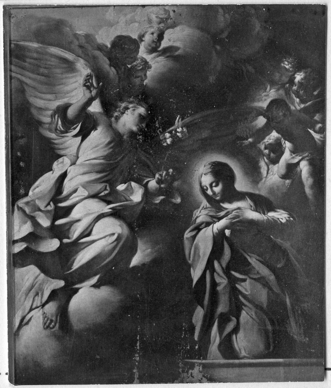 Annunciazione (dipinto) di Ferretti Giovanni Domenico (attribuito) (prima metà sec. XVIII)