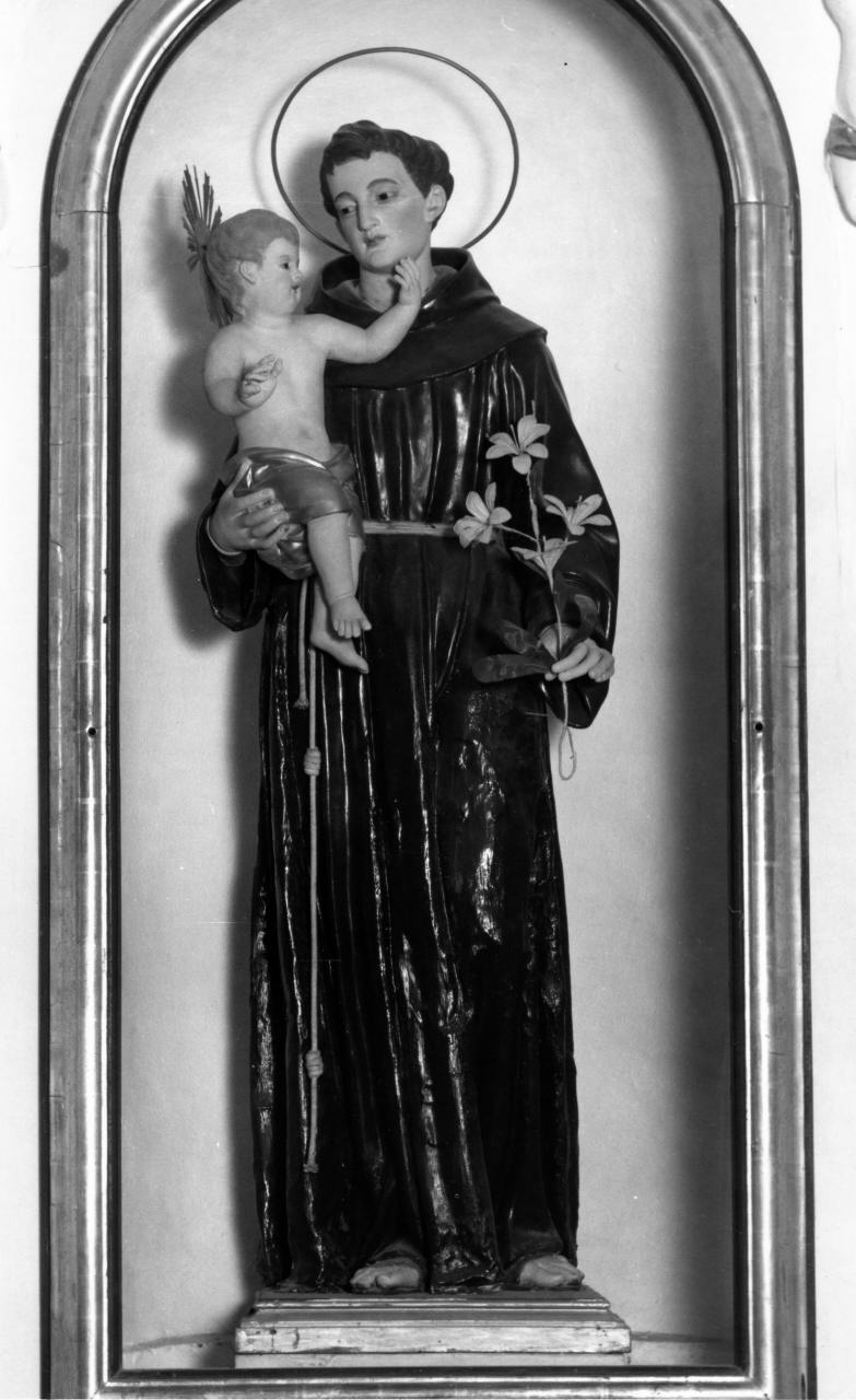 Sant'Antonio da Padova con il bambino (statua) - produzione toscana (sec. XIX)