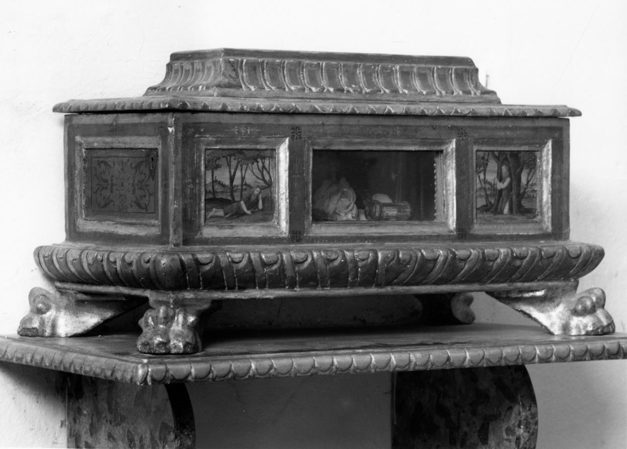 reliquiario a teca - a urna di Barberani Francesco, Gamuzzi Biagio (sec. XVII)