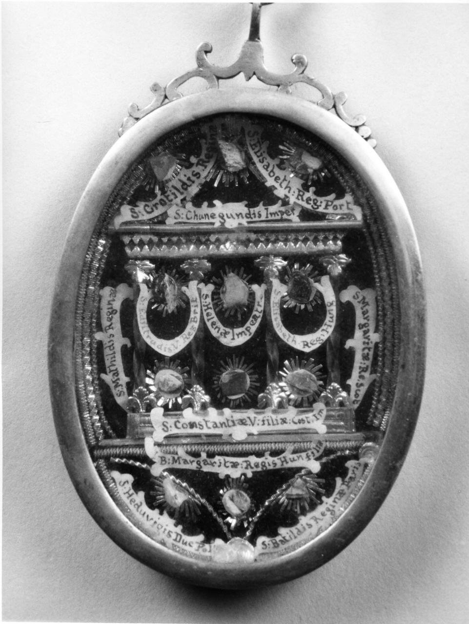 reliquiario a capsula - a medaglione - produzione toscana (seconda metà sec. XVIII)