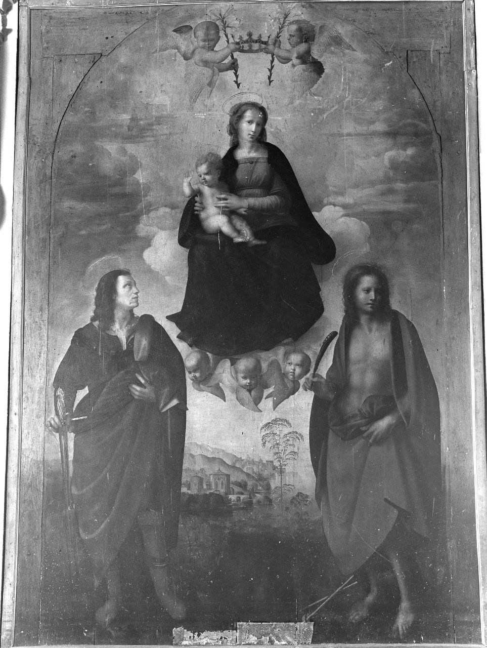 Madonna con Bambino e Santi (dipinto) di Bigordi Ridolfo detto Ridolfo Ghirlandaio, Tosini Michele di Ridolfo del Ghirlandaio (sec. XVI)