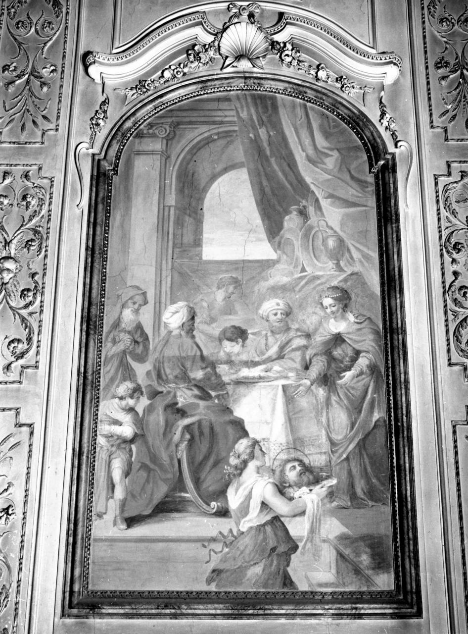 Salome consegna la testa di San Giovanni Battista a Erodiade (dipinto) di Lenzi Cipriano (sec. XVIII)